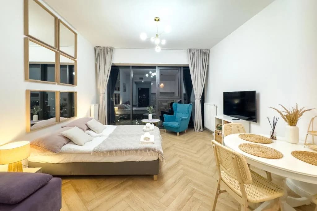 ANS Hanza Tower Apartament 21st floor with city view — zdjęcie obiektu z Booking.com